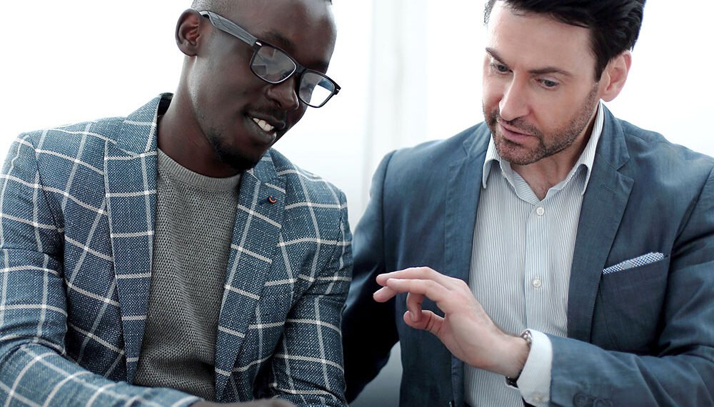 business partners use a digital tablet.photo with copy space